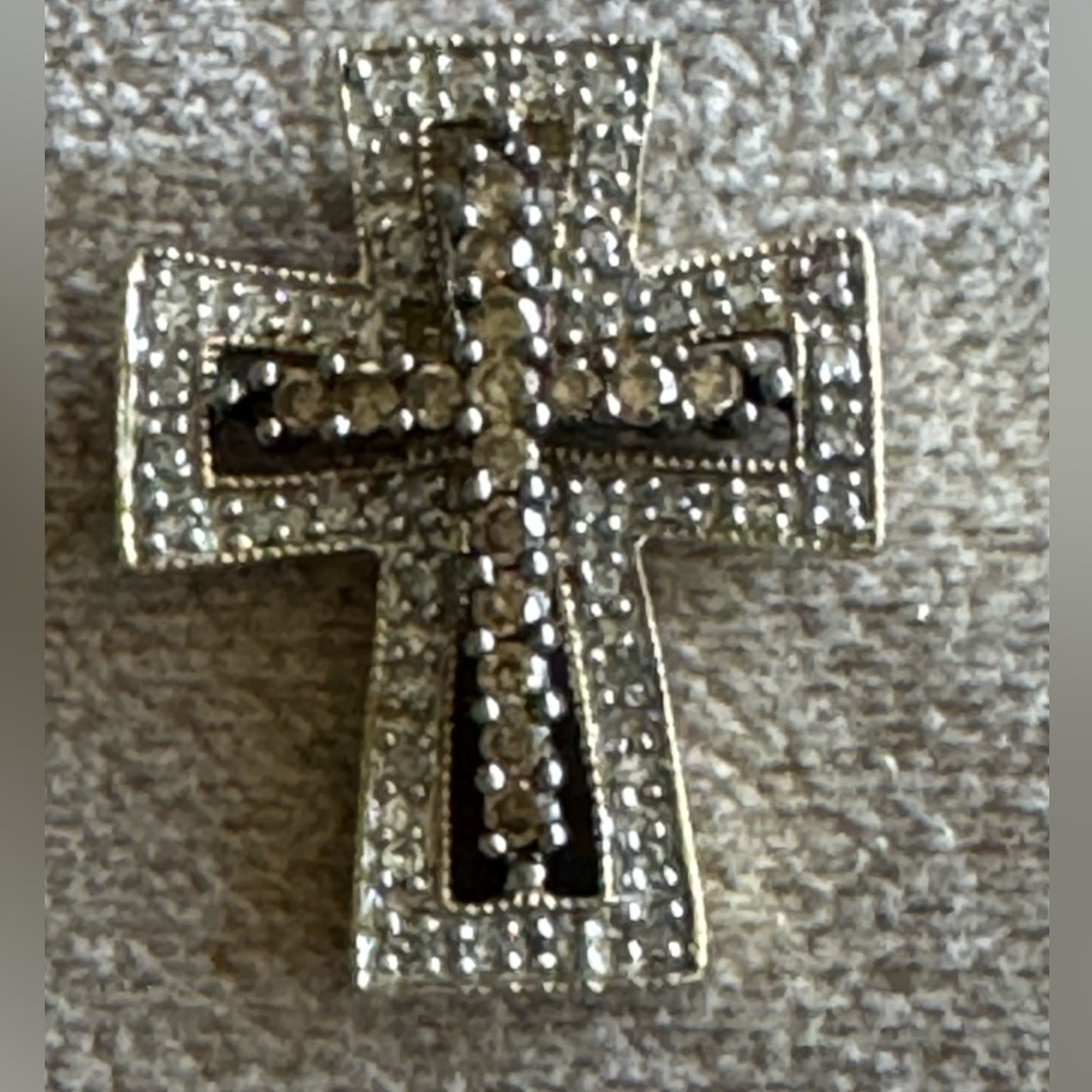 RARE FIND .52ctw Diamond Cross 14K Two-Tone Gold Pendant